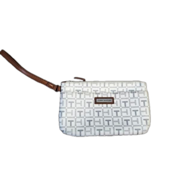 Tommy Hilfiger White Design Wristlet - Picture 1 of 10